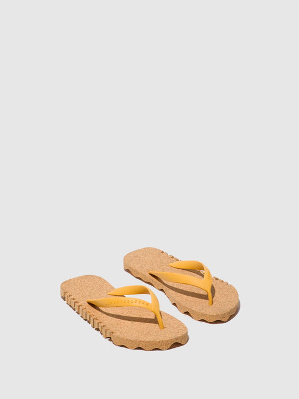 Asportuguesas Bumpy Varvastossut Yellow & Yellow Strap - Naisten Beach Varvastossut ASPP018942FI Keltainen